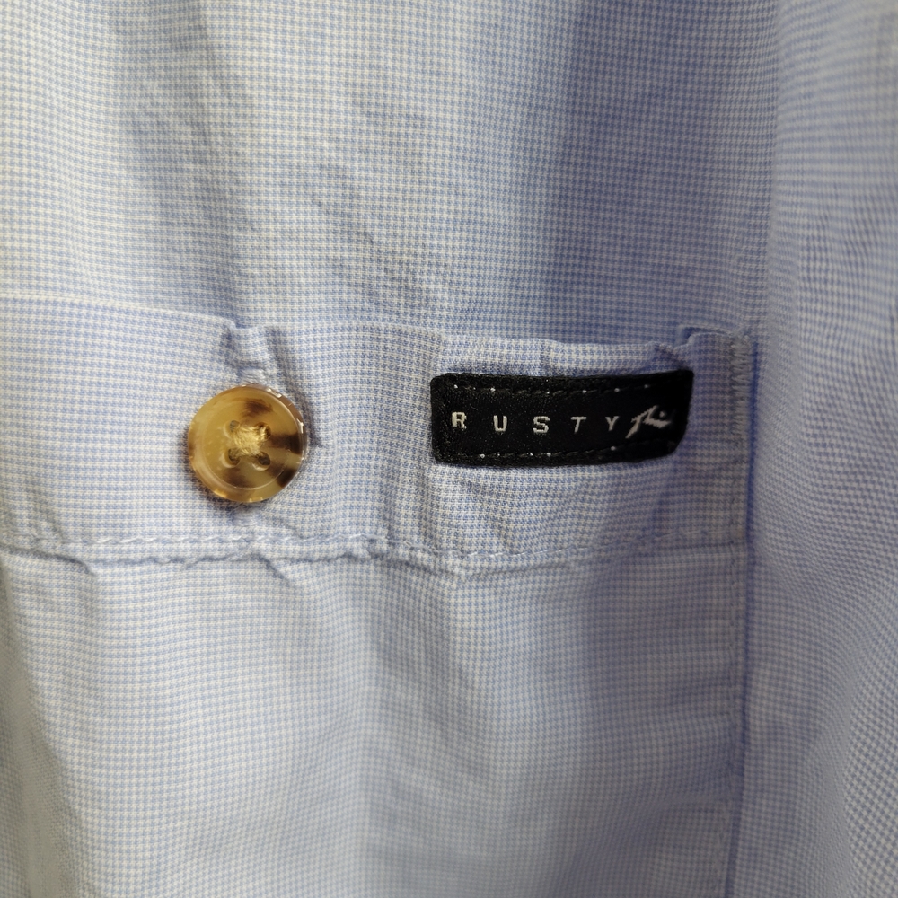 Rusty Men's Light Blue Casual Button Down Shirt - Picture 3 of 6